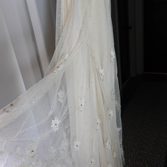 Collette Dinnigan Wedding Gown Small Ivory Beaded Sequin Bridal Dress Y2K VTG - Picture 8 of 16